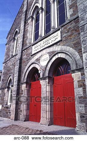 Front Entrance to 19th Century Chapel Cornwall UK View Large Photo Image Stock Photo - Front Entrance to 19th Century Chapel Cornwall UK. Fotosearch