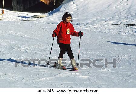 Girl on Nursery Slopes Alpbach Austria View Large Photo Image Stock Photography - Girl on Nursery Slopes Alpbach Austria. Fotosearch