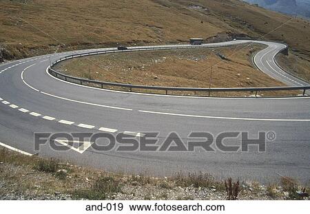 Hairpin Bend Andorra Stock Photo And 019 Fotosearch