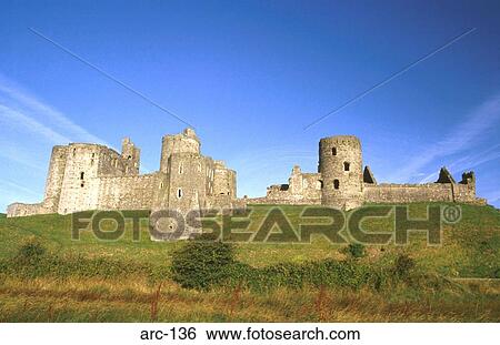 Hilltop Ruined Castle UK View Large Photo Image Stock Photograph - Hilltop Ruined Castle UK. Fotosearch