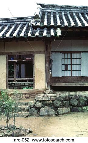 House and Courtyard Hahaoe Village Korea View Large Photo Image Stock Image - House and Courtyard Hahaoe Village Korea. Fotosearch