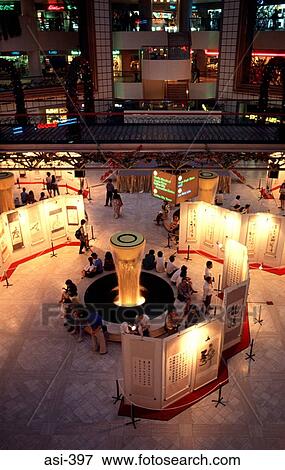 Stock Photo - Interior View of Shopping Mall Singapore Asia. Fotosearch