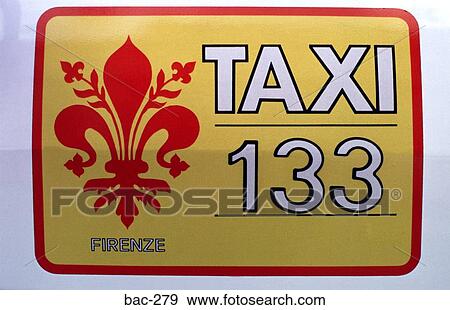 Italian Taxi Licence Sign View Large Photo Image Stock Photo - Italian Taxi Licence Sign. Fotosearch