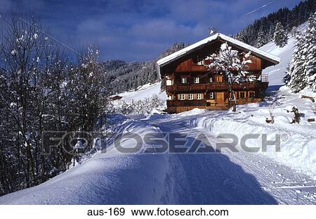 Large Traditional Tyrolean House by Road Austria View Large Photo Image Stock Photo - Large Traditional Tyrolean House by Road Austria. Fotosearch