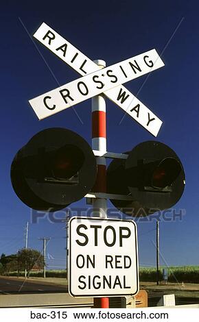 Level Crossing Sign Australia View Large Photo Image Stock Photography - Level Crossing Sign Australia. Fotosearch