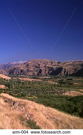 Picture - Lush Green Rural Valley Armenia. Fotosearch
