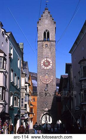 Medieval Clock Tower View Large Photo Image Picture - Medieval Clock Tower. Fotosearch