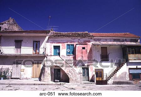 Mediterranean Row of Houses Italy View Large Photo Image Stock Image - Mediterranean Row of Houses Italy. Fotosearch