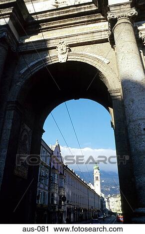 Memorial Arch Innsbruck Austria View Large Photo Image Stock Image - Memorial Arch Innsbruck Austria. Fotosearch