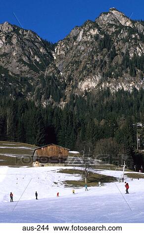 Mountains and Ski Slopes Alpbach Austria View Large Photo Image Picture - Mountains and Ski Slopes Alpbach Austria. Fotosearch
