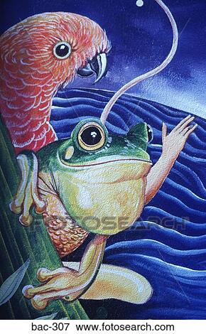 Mural of Australian Animals View Large Photo Image Stock Photo - Mural of Australian Animals. Fotosearch