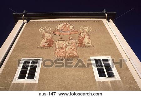 Mural on Viennese Building Austria View Large Photo Image Stock Photo - Mural on Viennese Building Austria. Fotosearch