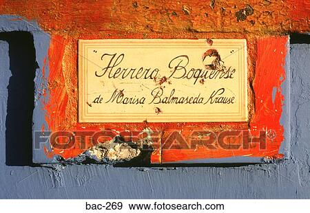 Name Plate in Colourful Wall Buenos Aires Argentina View Large Photo Image Stock Photo - Name Plate in Colourful Wall Buenos Aires Argentina. Fotosearch
