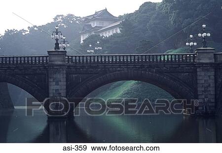 Stock Photo - Nijubashi Bridge Tokyo Japan Asia. Fotosearch
