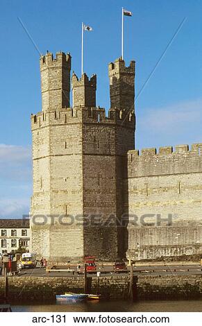 Octagonal Tower Caernarvon Castle Wales UK View Large Photo Image Stock Image - Octagonal Tower Caernarvon Castle Wales UK. Fotosearch