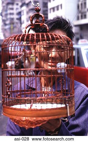 Old Man with Songbird in a Cage Hong Kong View Large Photo Image Stock Photo - Old Man with Songbird in a Cage Hong Kong. Fotosearch