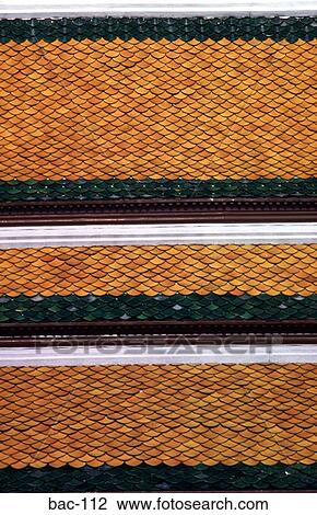 Orange and Green Roof Tiles View Large Photo Image Stock Image - Orange and Green Roof Tiles. Fotosearch