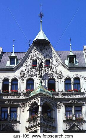 Ornate Facade of Vienna Town House Austria View Large Photo Image Stock Photography - Ornate Facade of Vienna Town House Austria. Fotosearch