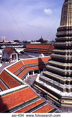 Picture - Ornate Towers Bangkok Thailand Asia. Fotosearch
