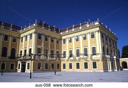 Stock Photo - Part of Facade of Schoenbrunn Palace Vienna Austria. Fotosearch