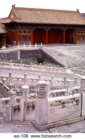 Stock Photo - Pavilions in the Forbidden City Beijing China. Fotosearch