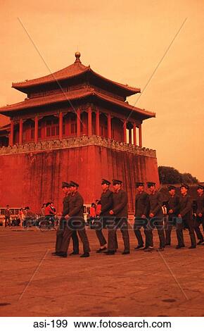 Peoples Liberation Army Marching Forbidden City Beijing View Large Photo Image Stock Photo - Peoples Liberation Army Marching Forbidden City Beijing. Fotosearch