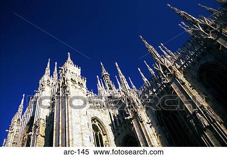 Pinnacles and Buttresses Duomo Cathedral Milan Italy View Large Photo Image Stock Photography - Pinnacles and Buttresses Duomo Cathedral Milan Italy. Fotosearch