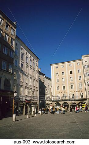 Plaza Salzburg Austria View Large Photo Image Stock Image - Plaza Salzburg Austria. Fotosearch