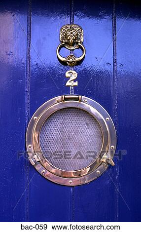 Porthole in Door Ireland View Large Photo Image Stock Photo - Porthole in Door Ireland. Fotosearch