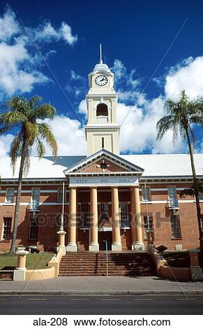 Portico of Maryborough City Hall Australia View Large Photo Image Stock Photo - Portico of Maryborough City Hall Australia. Fotosearch
