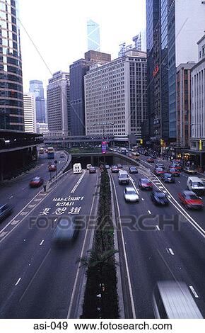 Queens Road Traffic Central Hong Kong View Large Photo Image Stock Photo - Queens Road Traffic Central Hong Kong. Fotosearch