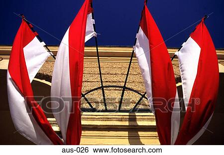 Red and White Banners Vienna Austria View Large Photo Image Stock Photograph - Red and White Banners Vienna Austria. Fotosearch