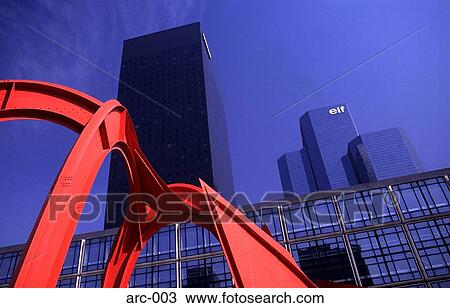 Red Arch La Defense Paris View Large Photo Image Stock Image - Red Arch La Defense Paris. Fotosearch