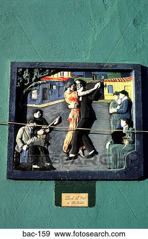 Relief Depicting Tango Dancers on Wall View Large Photo Image Stock Photo - Relief Depicting Tango Dancers on Wall. Fotosearch