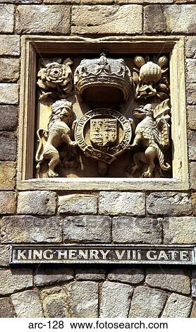 Royal Crest in Castle Wall Windsor England UK View Large Photo Image Stock Photo - Royal Crest in Castle Wall Windsor England UK. Fotosearch