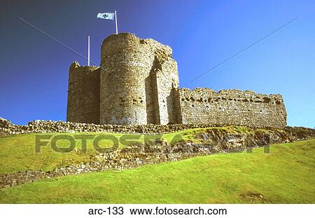 Ruined Castle with Round Keep UK View Large Photo Image Stock Image - Ruined Castle with Round Keep UK. Fotosearch