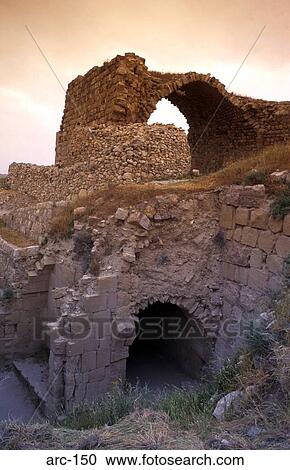 Stock Image - Ruins of Karnak Crusader Castle Israel. Fotosearch