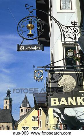 Rural Shop Signs Kitzbuhel Austria View Large Photo Image Stock Image - Rural Shop Signs Kitzbuhel Austria. Fotosearch