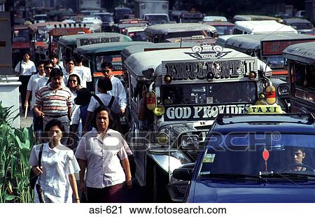 Rush Hour Makati Manila The Philippines Asia View Large Photo Image Stock Image - Rush Hour Makati Manila The Philippines Asia. Fotosearch