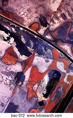 Rust and Paint Damage on Metal Panel View Large Photo Image Stock Image - Rust and Paint Damage on Metal Panel. Fotosearch