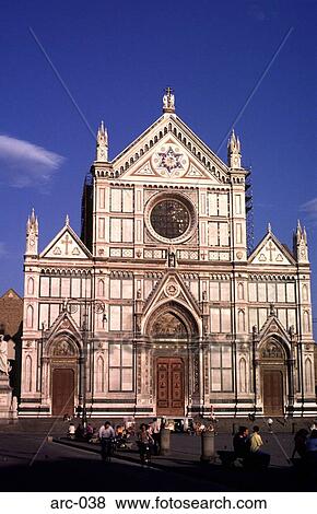 Santa Croce Church Florence Italy View Large Photo Image Stock Photo - Santa Croce Church Florence Italy. Fotosearch