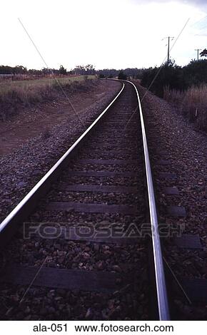 Single Track Railway Line New South Wales Australia View Large Photo Image Stock Image - Single Track Railway Line New South Wales Australia. Fotosearch