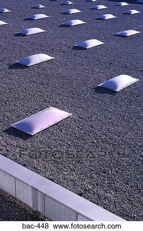 Stock Photo - Skylights on a Flat Roof. Fotosearch