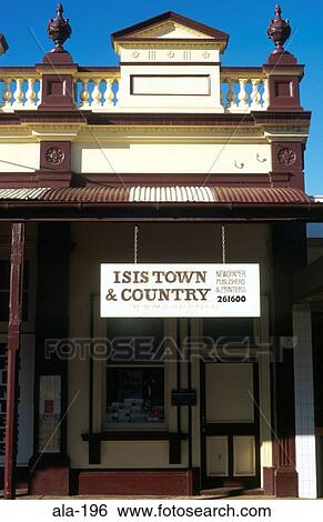 Stock Photograph - Small Town Newspaper Offices Childers Australia. Fotosearch