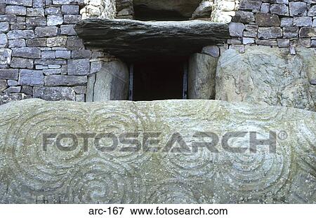 Spiral Carvings on Megalith Newgrange Ireland View Large Photo Image Stock Photo - Spiral Carvings on Megalith Newgrange Ireland. Fotosearch