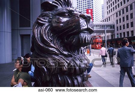 Statue of a Lion Central Hong Kong View Large Photo Image Stock Image - Statue of a Lion Central Hong Kong. Fotosearch