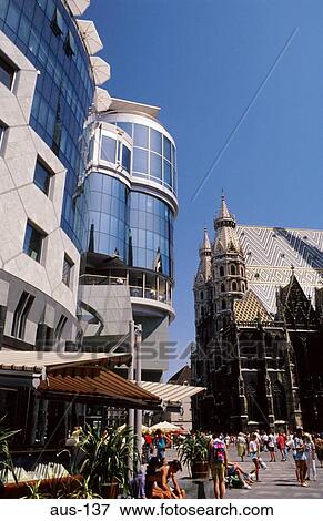 Stephansdom and Glass Shops Vienna Austria View Large Photo Image Stock Photo - Stephansdom and Glass Shops Vienna Austria. Fotosearch