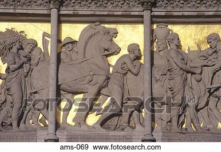 Stone and Gold Relief on Wall of Station Amsterdam View Large Photo Image Stock Photo - Stone and Gold Relief on Wall of Station Amsterdam. Fotosearch