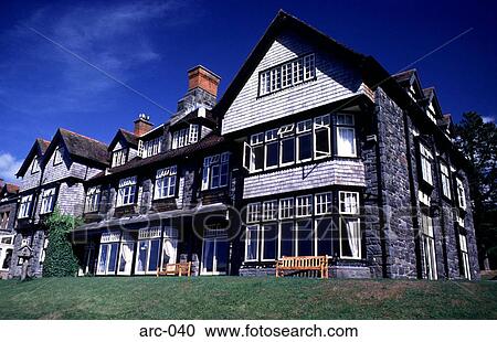 Stone Elizabethan Hotel Wales UK View Large Photo Image Stock Image - Stone Elizabethan Hotel Wales UK. Fotosearch