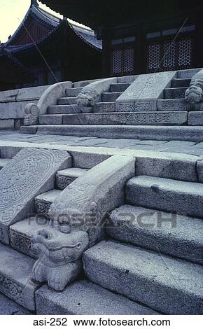 Stock Image - Stone Steps to Chandgok Palace Seoul Korea Asia. Fotosearch